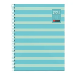 Miquelrius Notebook Between the lines - Cahier à spirale - A4 - 80 feuilles - petits carreaux (5x5 mm) - celeste