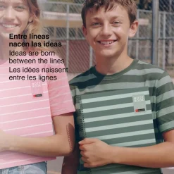 Miquelrius Notebook Between the lines - Cahier à spirale - A5 - 80 feuilles - petits carreaux (5x5 mm) - mousse