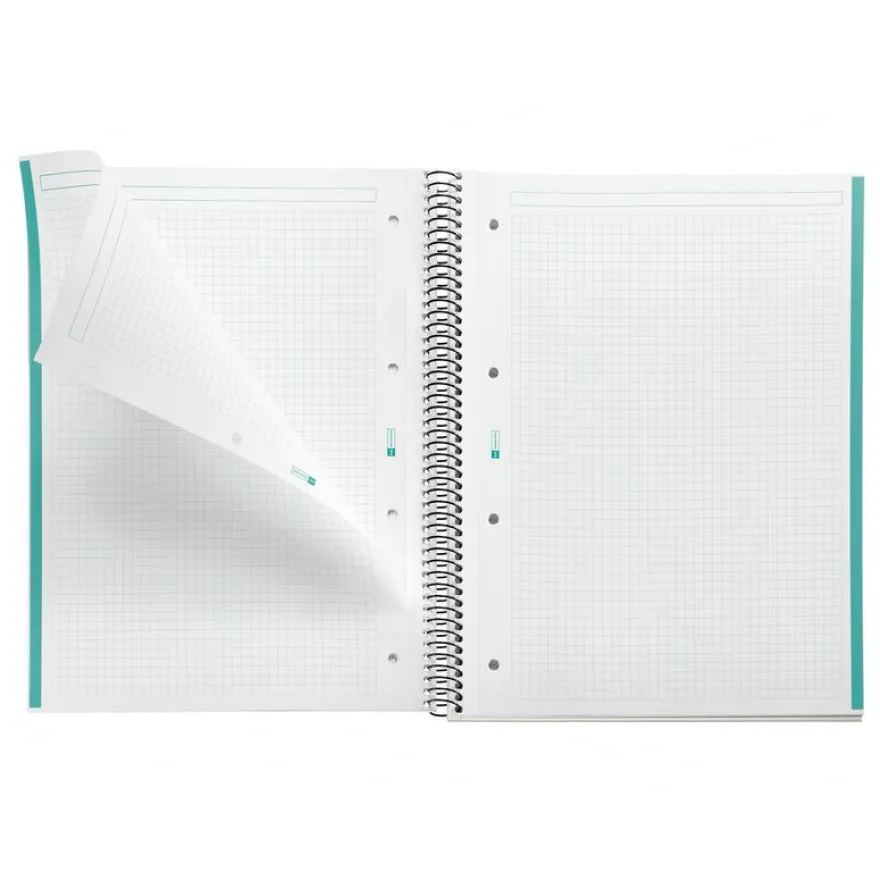 Miquelrius Notebook design Aurora - Cahier à spirale - A5 - 80 feuilles - petits carreaux (5x5 mm) - iceland
