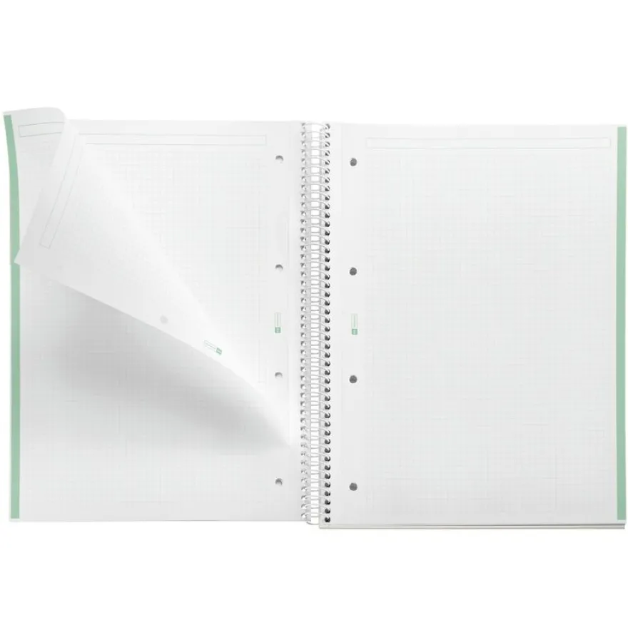 Miquelrius Notebook design Natura - Cahier à spirale - A5 - 80 feuilles - petits carreaux (5x5 mm) - fleur