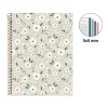 Miquelrius Notebook design Lifestyle - Cahier à spirale - A4 - 100 feuilles - petits carreaux (5x5 mm) - spring verde