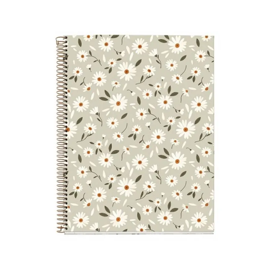 Miquelrius Notebook design Lifestyle - Cahier à spirale - A4 - 100 feuilles - petits carreaux (5x5 mm) - spring verde
