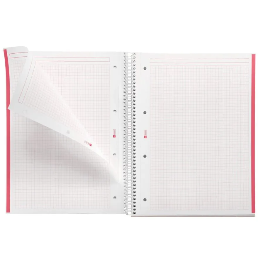 Miquelrius Notebook design Natura - Cahier à spirale - A5 - 80 feuilles - petits carreaux (5x5 mm) - ladybug
