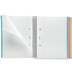 Miquelrius Notebook design Aurora - Cahier à spirale - A5 - 120 feuilles - petits carreaux (5x5 mm) - provence
