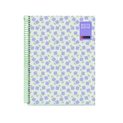 Miquelrius Notebook design Natura - Cahier à spirale - A5 - 80 feuilles - petits carreaux (5x5 mm) - violet
