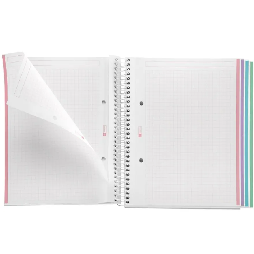 Miquelrius Notebook design Aurora - Cahier à spirale - A5 - 120 feuilles - petits carreaux (5x5 mm) - west bay