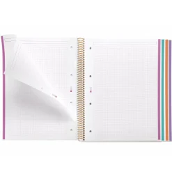 Miquelrius Notebook design Lifestyle - Cahier à spirale - A4 - 100 feuilles - petits carreaux (5x5 mm) - floral happy fruits