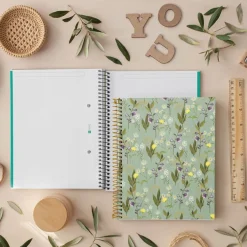 Miquelrius Notebook design Lifestyle - Cahier à spirale - A4 - 100 feuilles - petits carreaux (5x5 mm) - garden vert