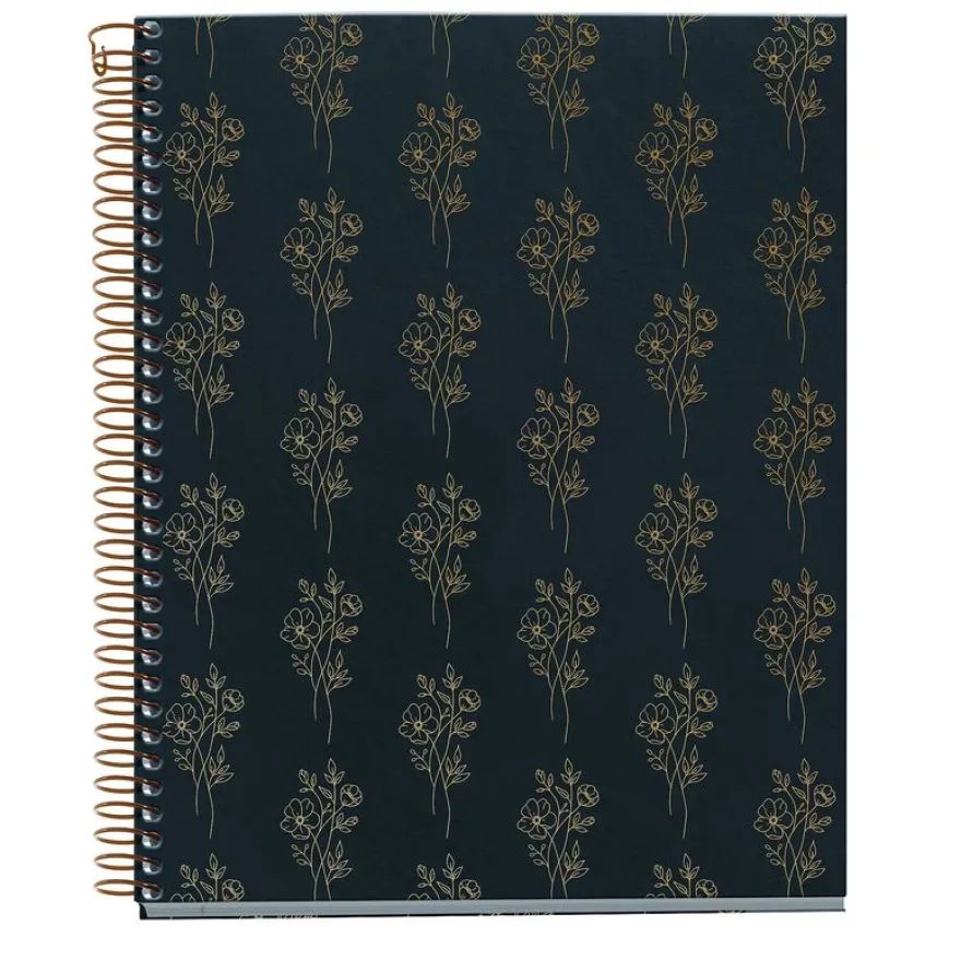 Miquelrius Notebook design Lifestyle - Cahier à spirale - A5 - 100 feuilles - petits carreaux (5x5 mm) - bouquet british bloom
