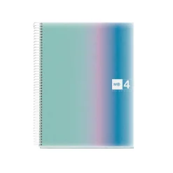Miquelrius Notebook design Aurora - Cahier à spirale - A5 - 120 feuilles - ligné - santorini