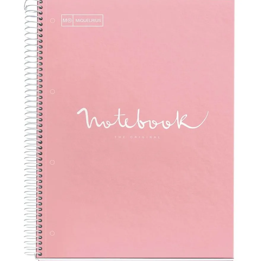 Miquelrius Notebook Emotions - Cahier à spirale - A5 - 80 feuilles - petits carreaux (5x5 mm) - rose