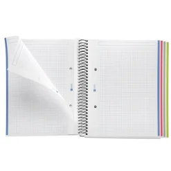 Miquelrius Notebook The original - Cahier à spirale - A5 - 160 feuilles - petits carreaux (5x5 mm) - grafit