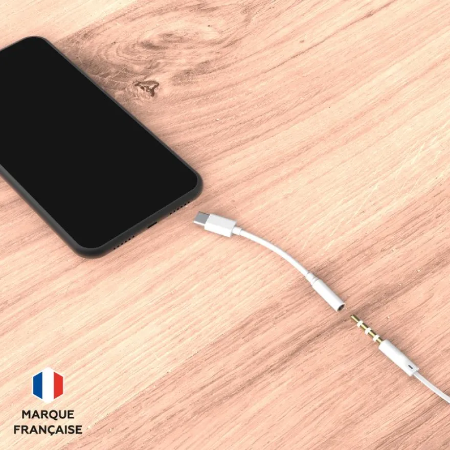 Mobility Lab - Adaptateur USB-C vers jack - blanc
