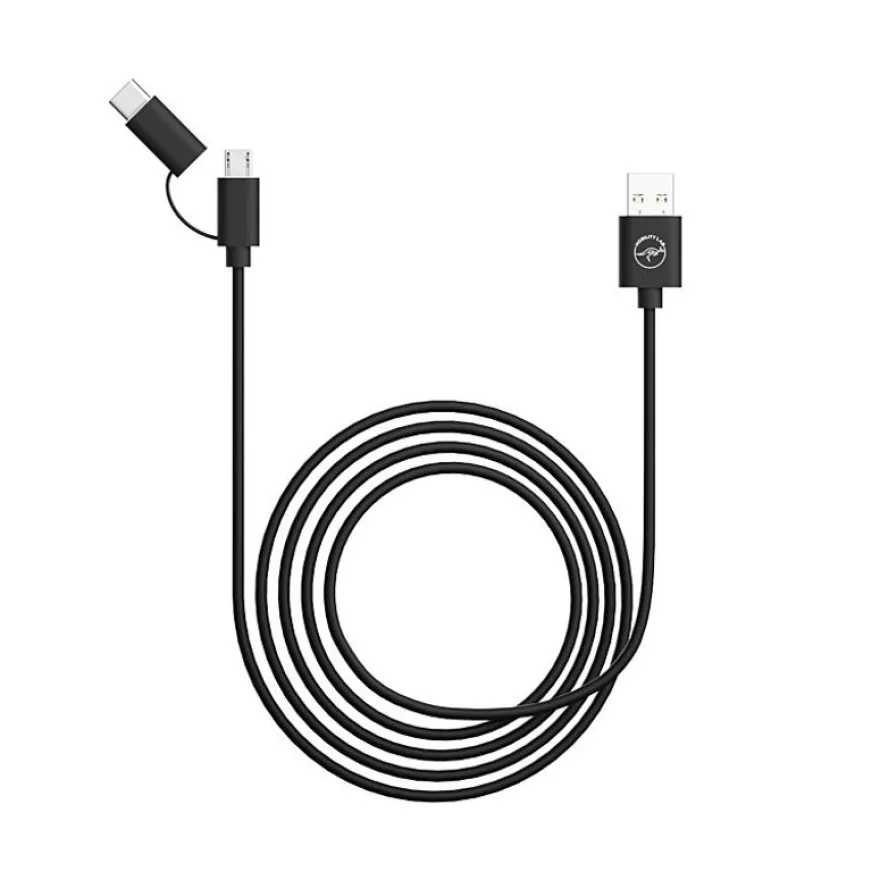 Mobility Lab - Adaptateur secteur - 2 connecteurs de sortie (USB) - sur le câble : Micro-USB - noir
