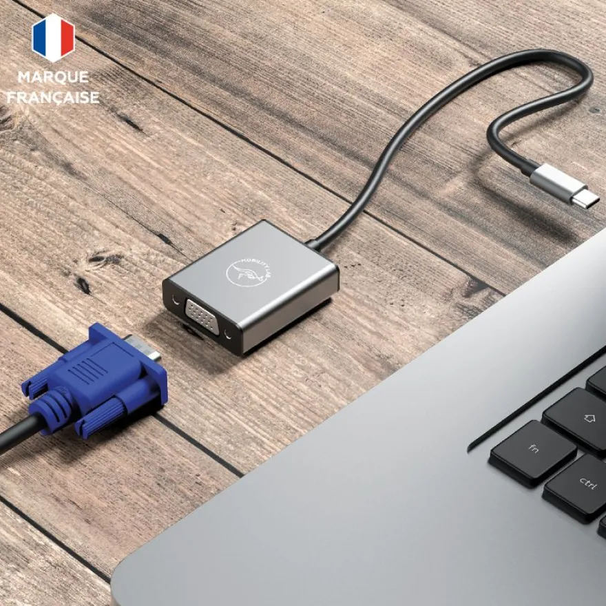 Mobility Lab - Adaptateur USB-C vers VGA - gris