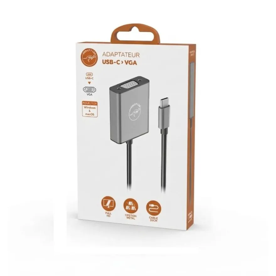 Mobility Lab - Adaptateur USB-C vers VGA - gris