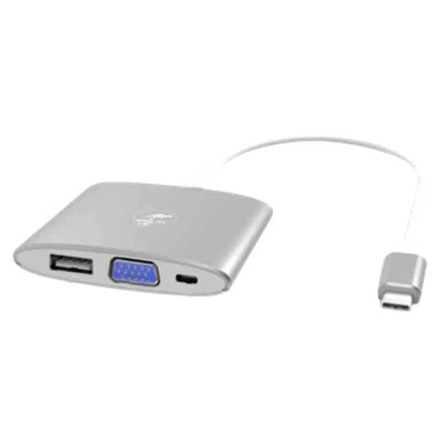 Mobility Lab - Adaptateur multiport USB-C vers VGA, USB 3.0, USB-C