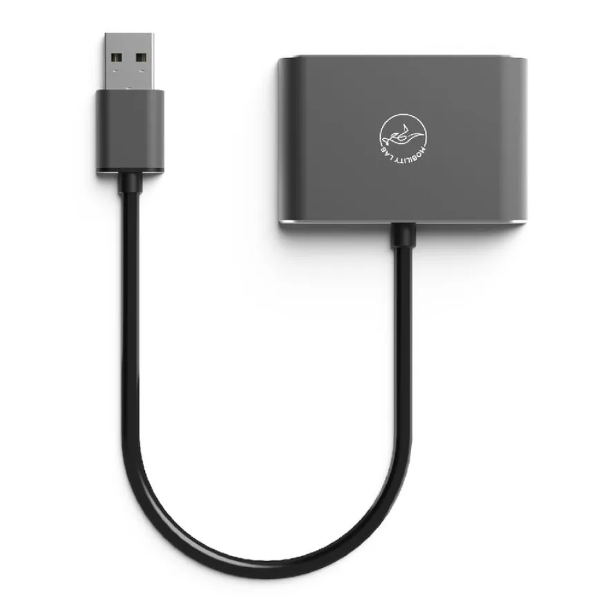 Mobility Lab - Adaptateur USB vers HDMI/VGA - gris