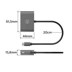 Mobility Lab - Adaptateur USB-C vers HDMI/VGA - gris