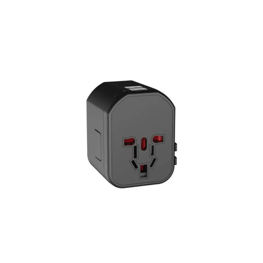 Mobility Lab - Adaptateur de voyage universel - 2 USB+ USB-C - noir