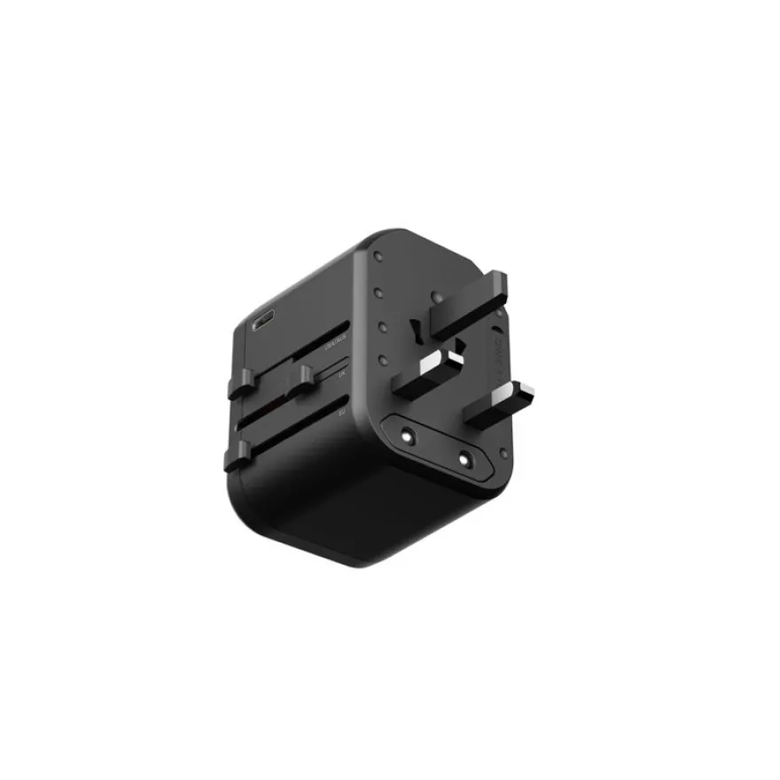 Mobility Lab - Adaptateur de voyage universel - 2 USB+ USB-C - noir