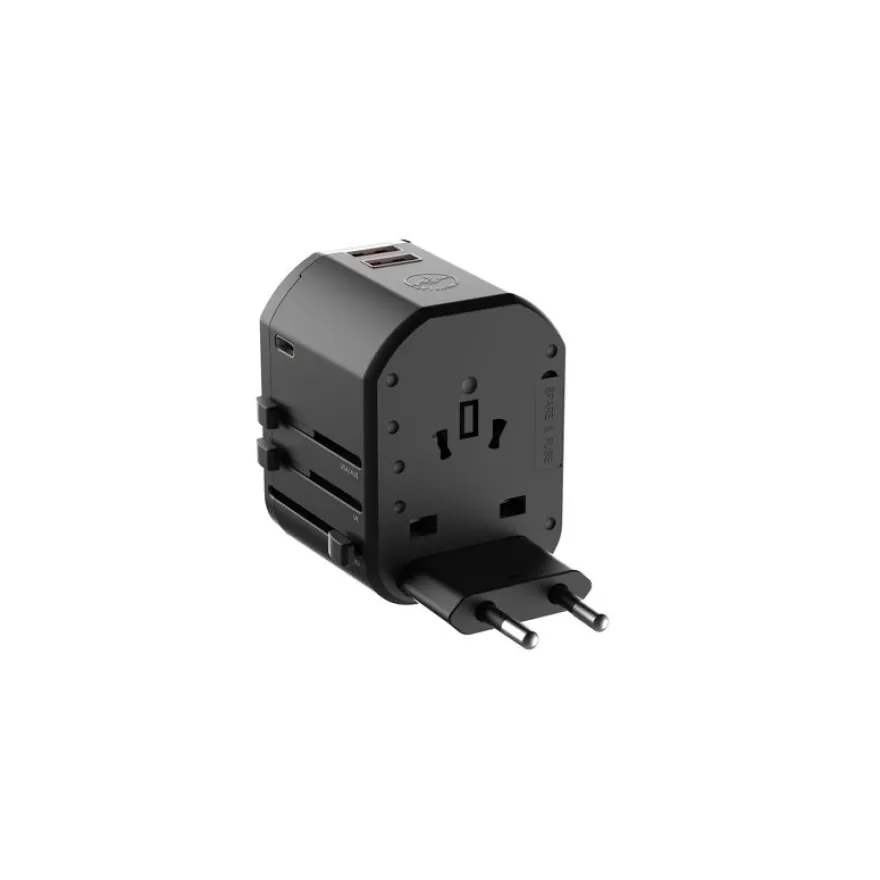 Mobility Lab - Adaptateur de voyage universel - 2 USB+ USB-C - noir