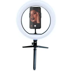 Mobility Lab - Anneau lumineux LED selfie avec trepied - noir