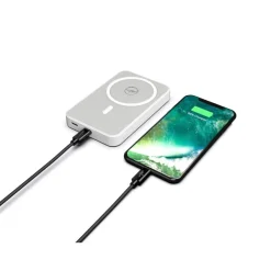 Mobility Lab - Batterie externe à induction mangetique - 5000 mAh - argent
