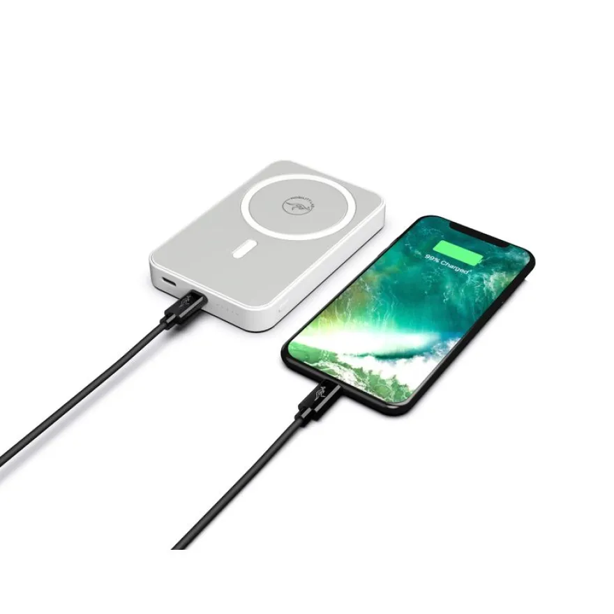Mobility Lab - Batterie externe à induction mangetique - 5000 mAh - argent
