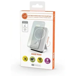 Mobility Lab - Batterie externe à induction mangetique - 5000 mAh - argent
