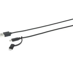 Mobility Lab - Câble USB vers Lightning/Micro USB 2.0 - noir