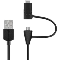 Mobility Lab - Câble USB vers Lightning/Micro USB 2.0 - noir