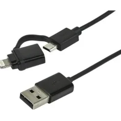 Mobility Lab - Câble USB vers Lightning/Micro USB 2.0 - noir