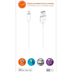 Mobility Lab - Câble USB-A vers lightning - 1m - blanc