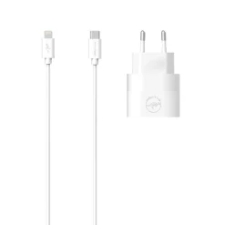 Mobility Lab - Chargeur + câble USB-C vers lightning - 2m - blanc