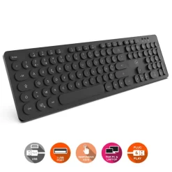 Mobility Lab - Clavier filaire rétro-éclairé - touches rondes - Azerty - noir