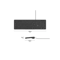 Mobility Lab - Clavier filaire BUSINESS + 2 HUB USB intégré - Azerty - noir