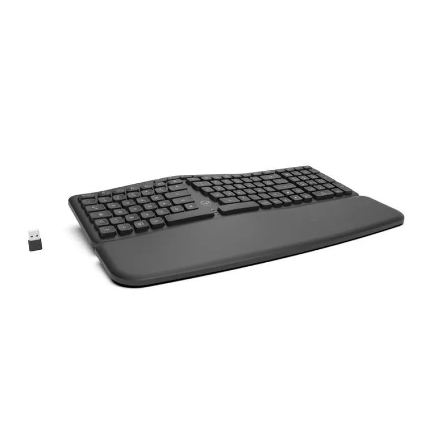 Mobility Lab - Clavier sans fil ERGONOMIQUE - Azerty - noir