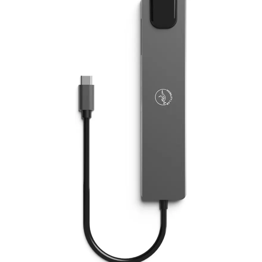Mobility Lab - Hub Adaptateur USB-C 8-en 1 - 100W - gris sideral