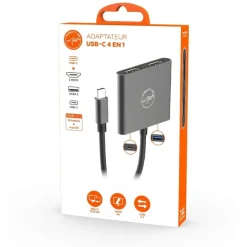 Mobility Lab - Hub Adaptateur USB-C 4-en 1 - gris sideral