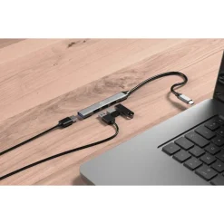 Mobility Lab - Hub USB-C 4 ports - gris sidéral