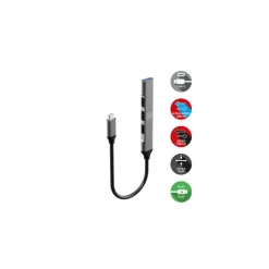 Mobility Lab - Hub USB-C 4 ports - gris sidéral