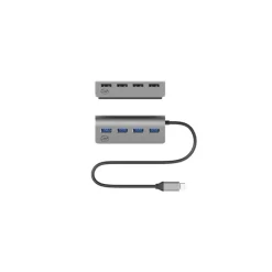 Mobility Lab - Hub USB-C 4 ports - USB 3.0 - gris sidéral