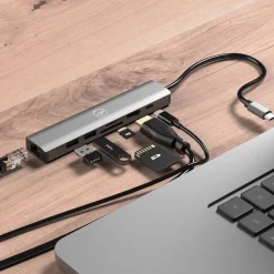 Mobility Lab - Hub USB-C 7-en-1 - 100W - gris sideral