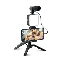 Mobility Lab - Kit Vlogger - Trépied + micro + lumière pour smartphone
