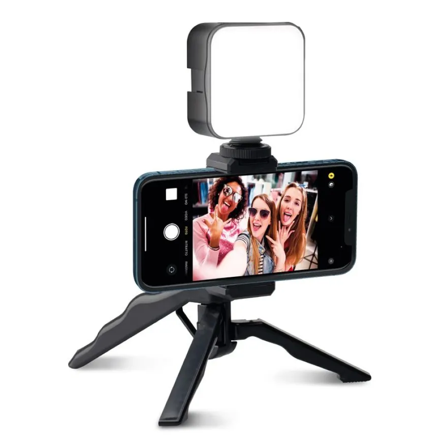 Mobility Lab - Kit Vlogger - Trépied + micro + lumière pour smartphone