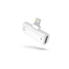 Mobility Lab - Lightning vers prise casque/adaptateur de charge - Lightning mâle pour mini-phone stereo 3.5 mm, Lightning femelle - blanc
