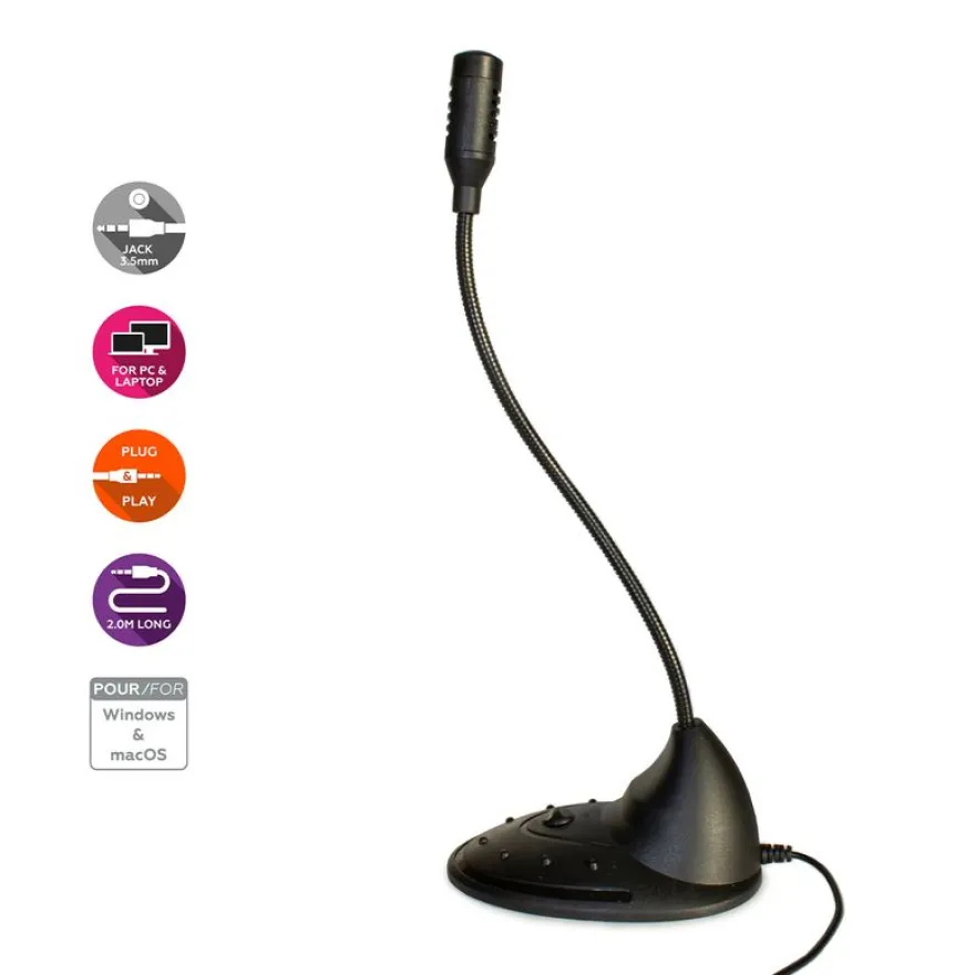 Mobility Lab - Microphone sur pied filaire - noir