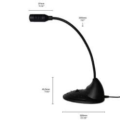Mobility Lab - Microphone sur pied filaire - noir