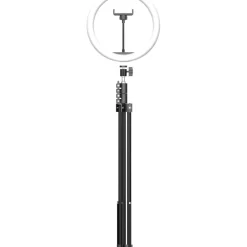 Mobility Lab - Pack anneau lumineux LED selfie + fond vert 2M - noir
